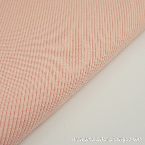 High Quality Poliester Cotton Spandex Rib Fabric